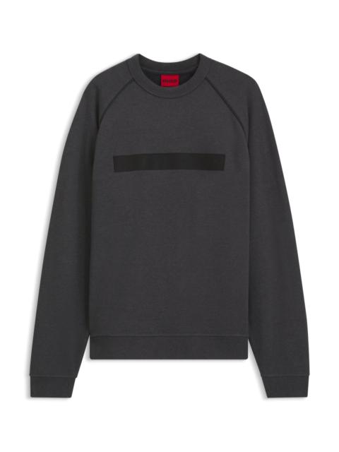 HUGO RELAXED-FIT COTTON-TERRY SWEATSHIRT WITH WIDE-SET LOGO