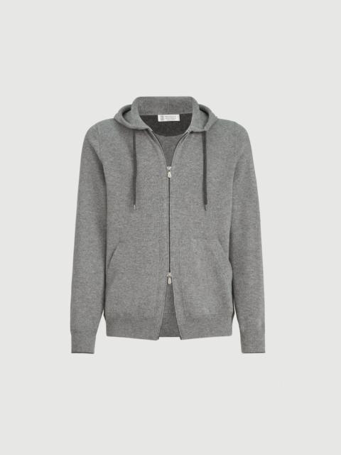 Brunello Cucinelli Cashmere sweatshirt-style cardigan with hood