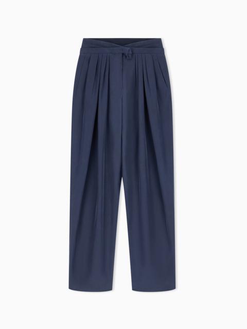 GIORGIO ARMANI TROUSER REGULAR FIT IN HEAVY WASHED SILK