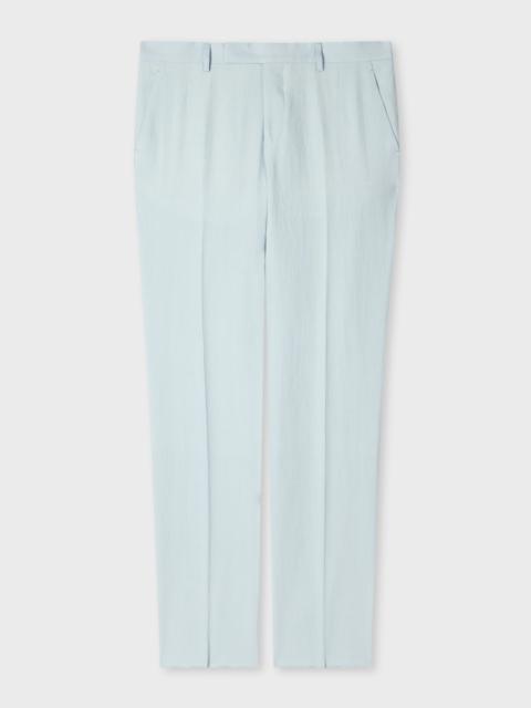 Paul Smith Tapered-Fit Light Blue Linen Trousers