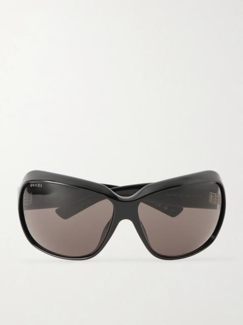 GUCCI Oval Cat-eye Acetate Sunglasses