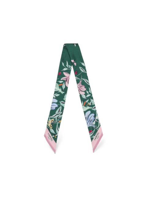 LANCEL floral-print silk headband