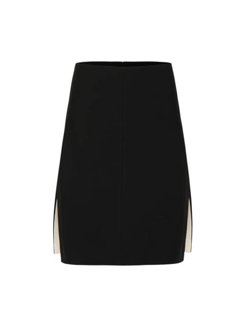 entire studios MOULDED SKIRT BLACK COTTON