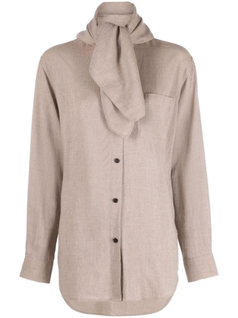 TOTEME scarf-collar long-sleeve shirt