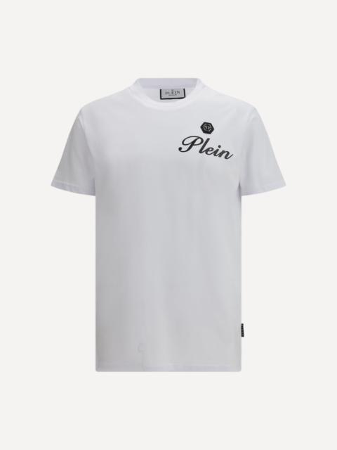 PHILIPP PLEIN Round neck T-shirt embossed signature