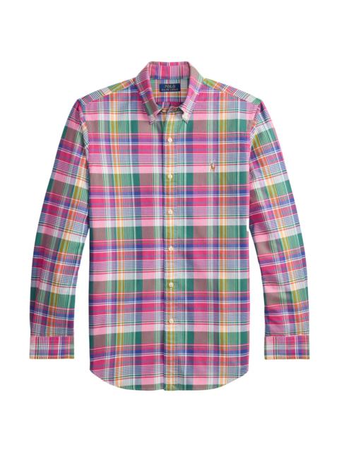 Polo Ralph Lauren Men's Logo-Embroidered Striped Cotton Oxford Shirt - Pink Blue Multi