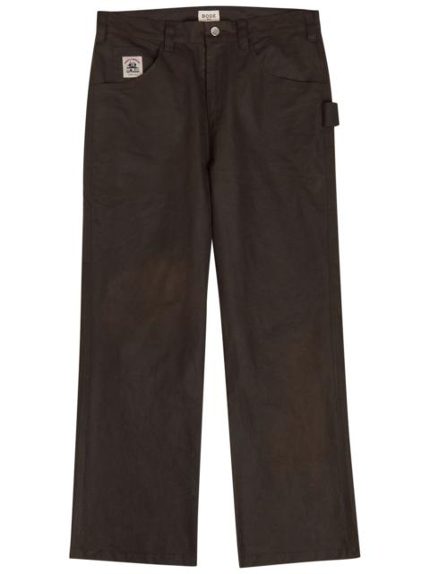 BODE Bode Knolly Brook Straight-leg Waxed Cotton Trousers