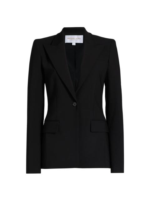 MICHAEL KORS COLLECTION Women's Georgina Pebble Crepe Blazer - Black