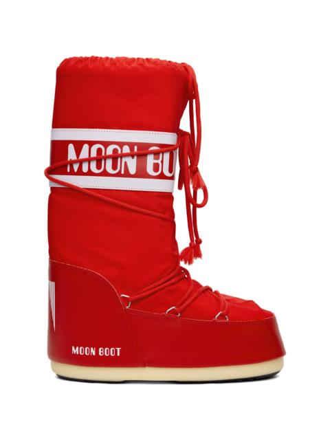 MOON BOOT Red Icon Nylon Boots
