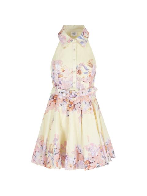 HEMANT & NANDITA floral-belted shirt dress