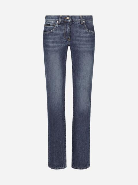 Stretch denim skinny jeans