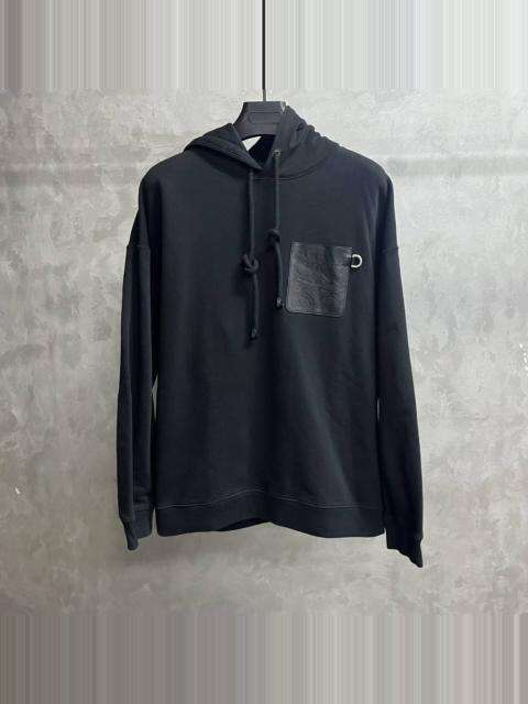 Loewe Loewe Black Logo Patch Drawstring Hooded Sweater