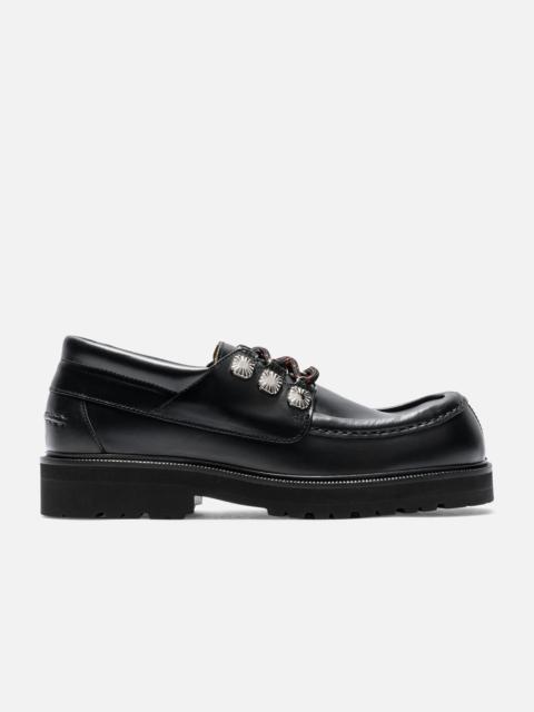 TOGA VIRILIS BLACK LEATHER LACE UP SHOES