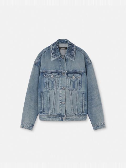 VERSACE Barocco Denim Trucker Jacket