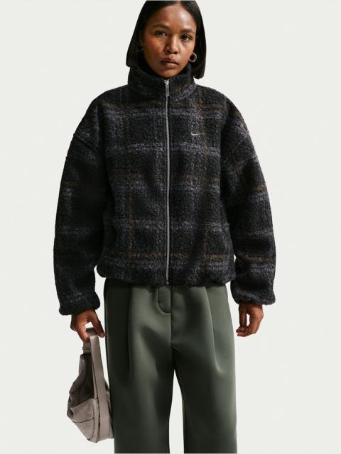 Nike Nike Sportswear Women's Oversized Plaid High-Pile Fleece Jacket