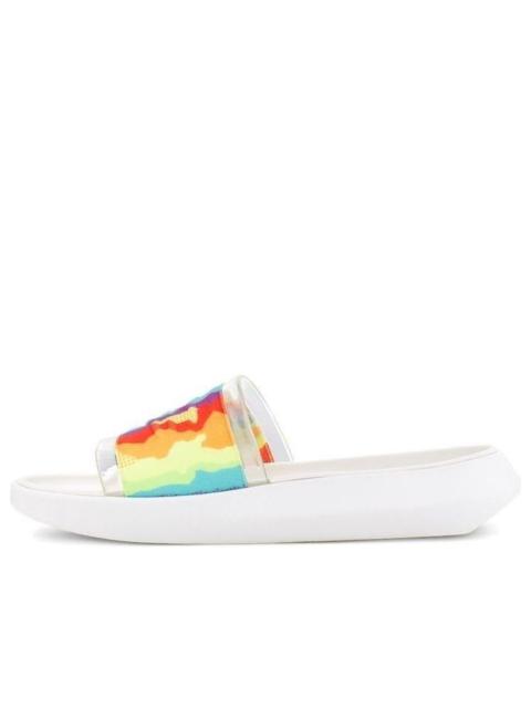 UGG (WMNS) UGG Slide Cali Collage Outdoor Flat Heel Sandals Rainbow Stripe 1120001-RSTR