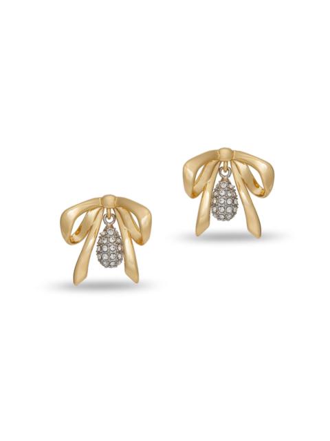 LELE SADOUGHI Women's Dainty Pavé Bow 14K-Gold-Plated & Crystal Drop Earrings - Crystal