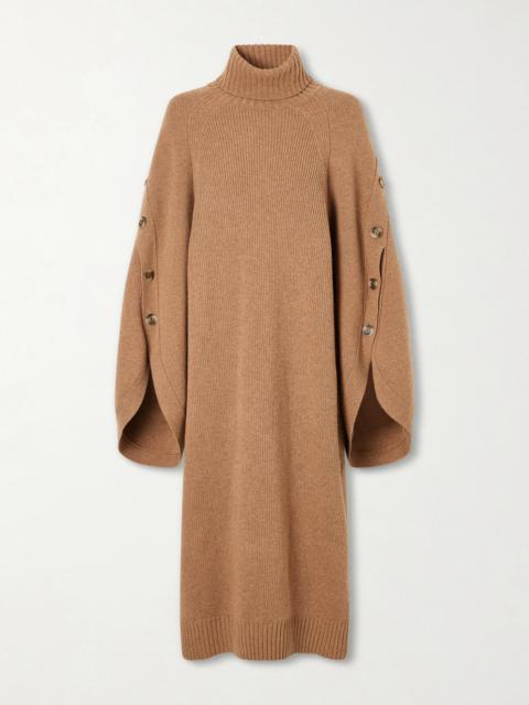Zimmermann Valiant Buttoned Merino Wool Midi Dress