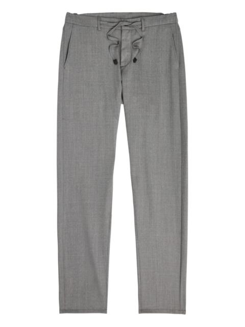 Canali drawstring tapered trousers