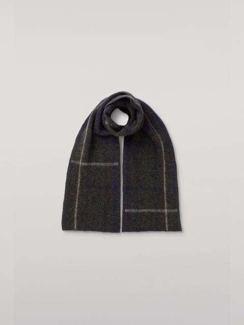 Johnstons of Elgin Baird Grey Brushed Cashmere-Silk Scarf