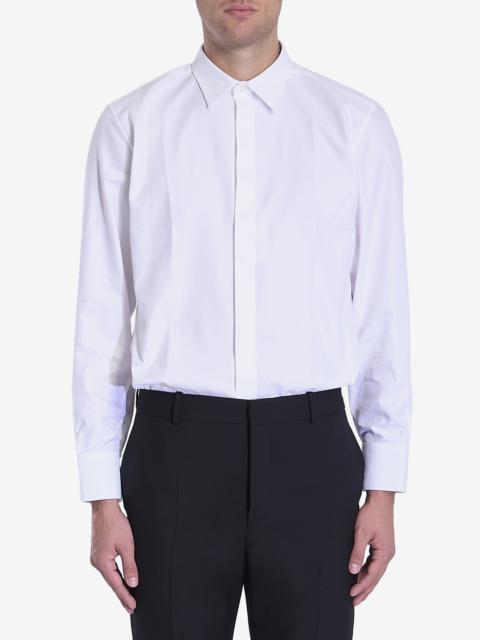 SAINT LAURENT Shirt in striped cotton poplin