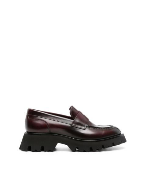 Santoni Alfie penny-slot leather loafers