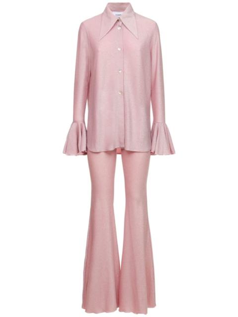SLEEPER Venera lurex lounge suit