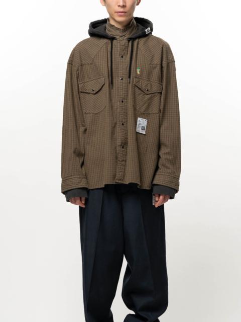 Maison MIHARAYASUHIRO Hoodie Combine Checkered Shirt