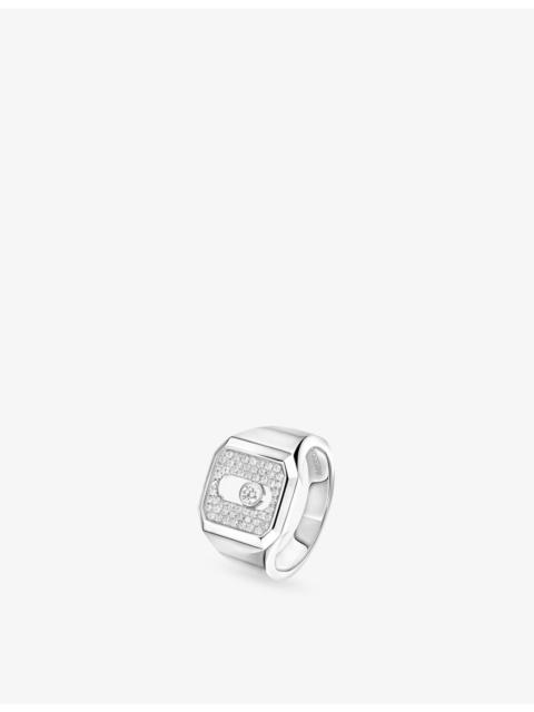 MESSIKA Move Joaillerie Pave 18ct Gold And 0.27ct Diamond Signet Ring
