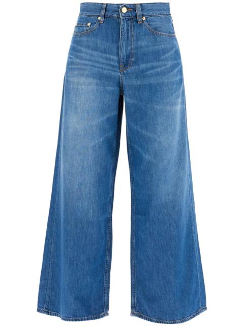 LIGHTWEIGHT DENIM WIDE LEG JEANS