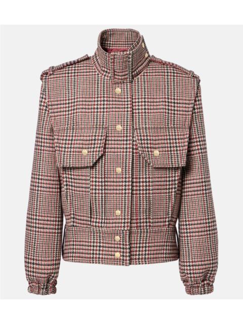 plaid bomber jacket