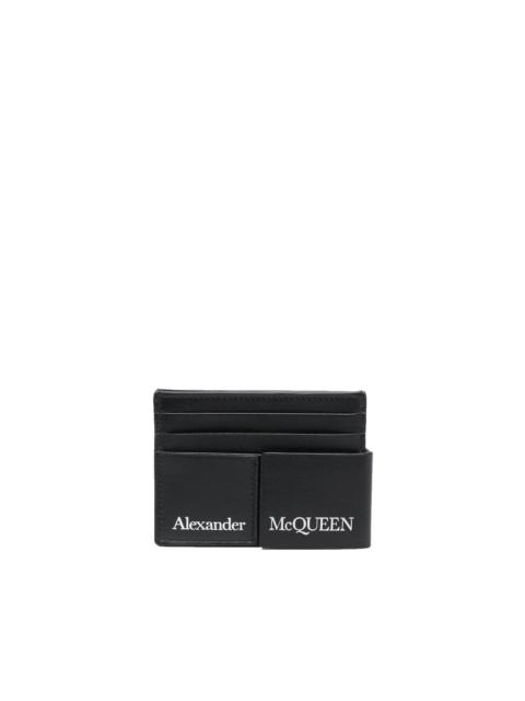 Alexander McQueen logo-print layered cardholder
