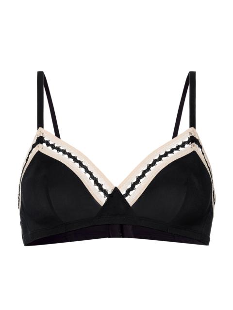 ERES Women's Slalom Jersey Wireless Triangle Bralette - Noir Rose Petal