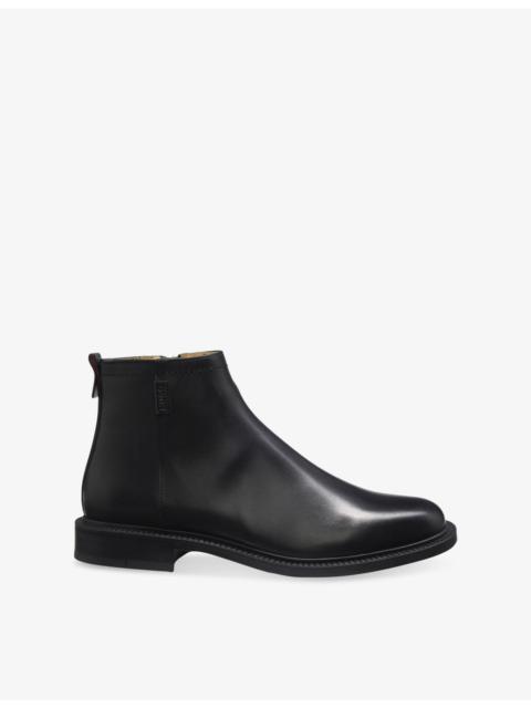 HUGO Logo Trim Leather Boots