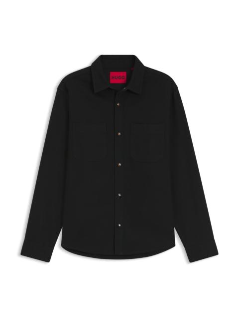 HUGO OVERSIZE-FIT SHIRT IN COTTON TWILL WITH PATCH POCKETS