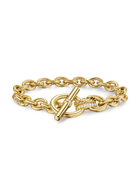 DAVID YURMAN Women's DY Mercer Toggle Chain Bracelet in 18K Yellow Gold - Diamond