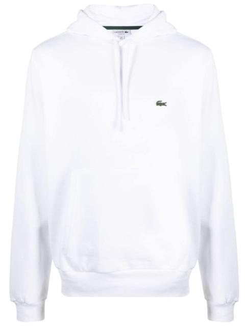 LACOSTE logo-patch drawstring hoodie