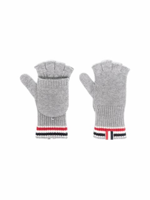 Thom Browne Aran cable convertible gloves