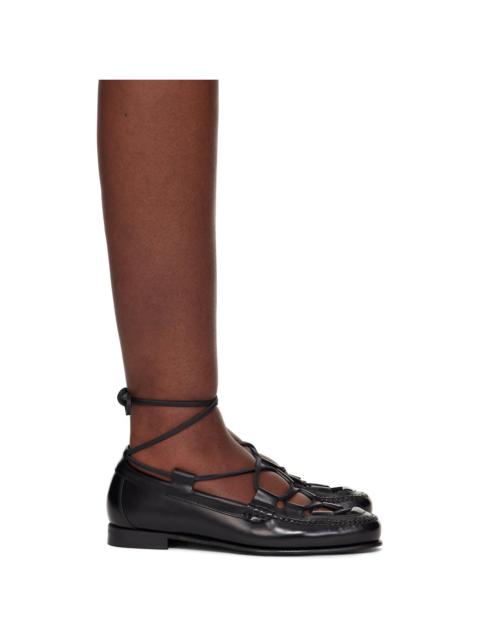 HEREU Black Cordada Loafers