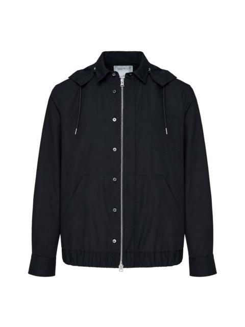 sacai Poplin Striped Hoodie Jacket