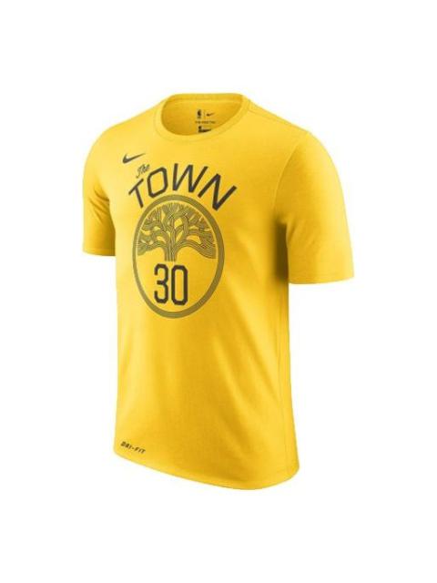 Nike Nike NBA Sports Short Sleeve Golden State Warriors limited Yellow AO0887-729