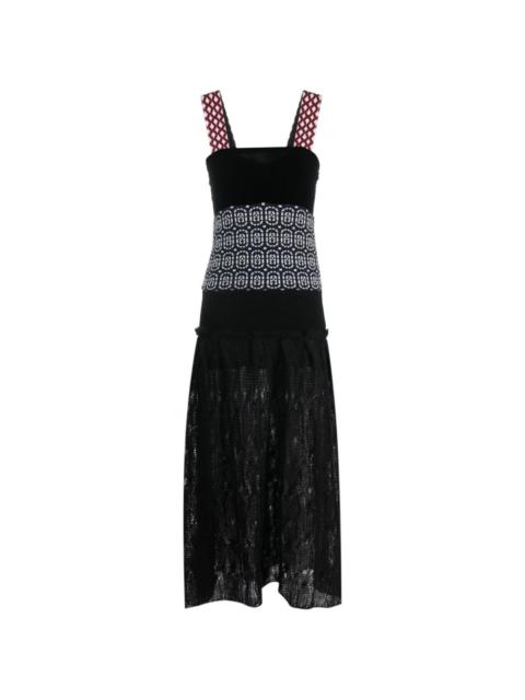 Ports 1961 lace-panelled maxi dress
