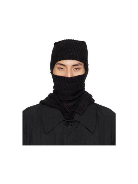 MM6 Maison Margiela Black Marled Balaclava