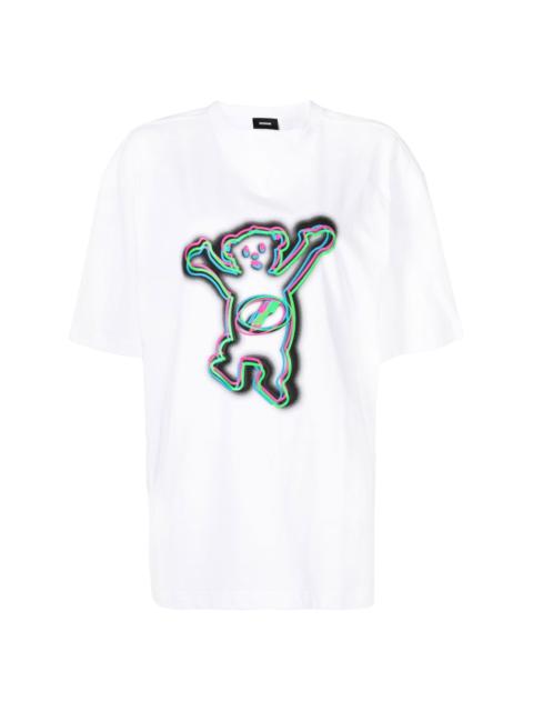 We11done logo print oversized T-shirt