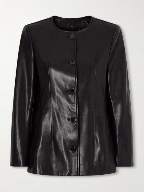 NOUR HAMMOUR Maud Paneled Leather Jacket