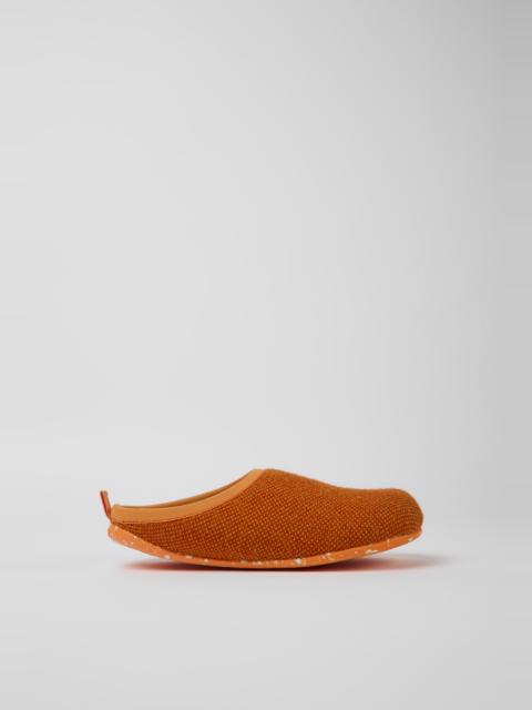 CAMPER Wabi Orange wool and viscose slippers for women