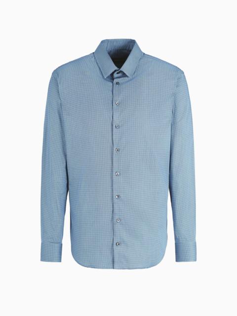 GIORGIO ARMANI Regular-fit printed cotton shirt