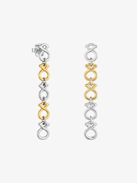 TOUS Long two-tone steel Earrings TOUS Infinity