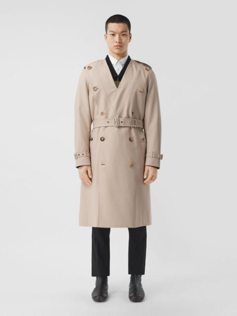 Burberry Cotton Gabardine V-neck Trench Coat