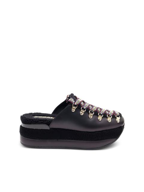 HOGAN H466 platform lace-up mules